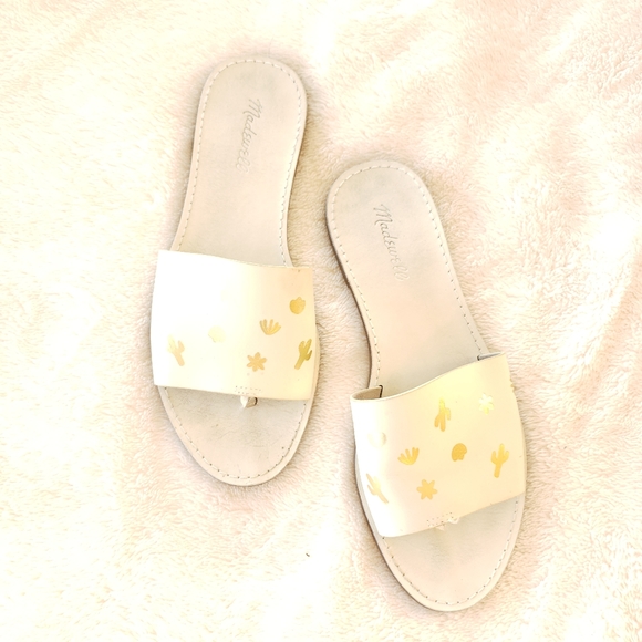 Madewell Cactus-Printed Leather Thong Slides - Picture 2 of 9